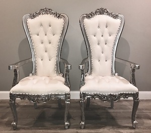 เก้าอี้สิงโตแกะสลักทำจากไม้สำหรับเจ้าสาวและเจ้าบ่าวเก้าอี้ราชสีห์แกะสลักสำหรับงานแต่งงานเก้าอี้ราชาและราชินีสิงโตทองโบราณ - Product Image 5