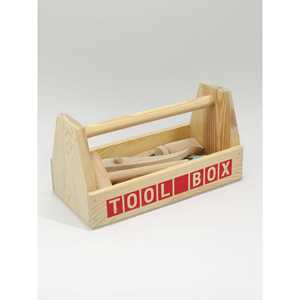 Boîte à outils en bois pour enfants avec ensemble de jouets en plastique pour apprendre les compétences de base - Product Image 4