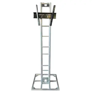 AL-25 1.5 Meter Aluminum & Carbon <b>Floor</b> <b>Stand</b> <b>for</b> 32 to 50 Inch <b>TVs</b> (Black/Silver) - Product Image 3