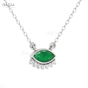 Nouvelle Arrivée Produit 14k Or Massif Flottant Collier 7x3.5mm Marquise Coupe Véritable Rubis Dainty Collier De Top Fabrication - Product Image 2