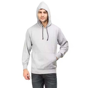 Personalizable Unisex Pullover Hoodie 100% algodón francés Terry Plain Black Cut Sew Men's Hoodie para Otoño Invierno US Size Hot - Product Image 1
