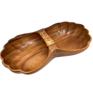 จานและถาดไม้รูปใบไม้สำหรับใช้บนโต๊ะอาหารขนาดกลางถาดสำหรับงานแต่งงานและงานอีเวนต์ขายดี - Product Image 3
