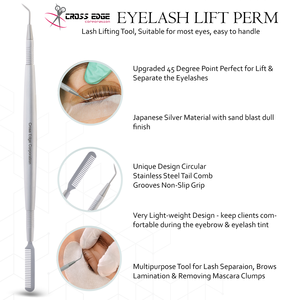 New Arrival Lash Lift <b>Tool</b> Metal Multi Purpose Dual Sided Nonslip Grip 45 Degree Pointed Tip with Cut Perfect Perm Rods - Product Image 3