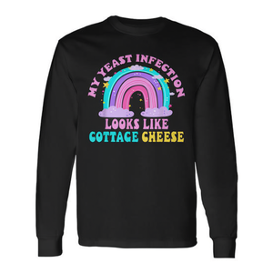 Mi Infección por Hongos Parece Queso Cottage, Camiseta de Manga Larga, Camiseta Divertida con Humor para Adultos - Product Image 2