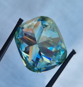 Coussin bleu forme Moissanite diamant VVS clarté excellente coupe faisant pour Moissanite diamant bijoux et bijoux personnalisés - Product Image 6