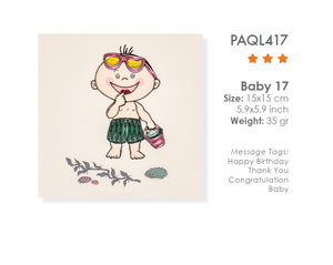 Carte de Quilling de collection de bébé faite à la main de haute qualité pour la première carte de voeux d'anniversaire Cenemory de célébration - Product Image 4