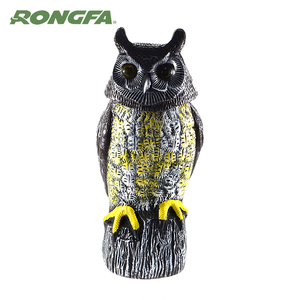 Pájaro espantapájaros cabeza giratoria sonido búho merodeador señuelo protección repelente plagas espantapájaros - Product Image 1