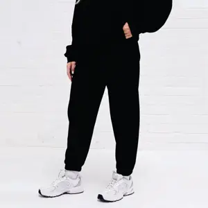Elastic Cuffs 60% Cotton 40% Polyester Relaxed Fit Established Relaxed Fit Jogger Black Women's Tracksuit Bottoms