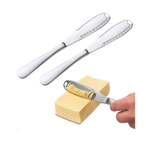 Perfecto Acero inoxidable mantequilla espátula Gadget cuchillo cena postre cuchillo conjunto 4 piezas nuevas artesanías Últimas piezas precio barato - Product Image 5
