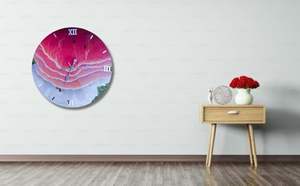 Horloge murale en résine artisanale de luxe, moderne, étanche, surdimensionnée, veilleuse, décoration de mariage, décoration de la maison, salle à manger, mécanique, à piles - Product Image 4