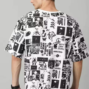 T-shirt en coton 100% de qualité supérieure, taille plus, logo personnalisé, impression pour hommes, coupe classique, écologique, 180g - Product Image 3
