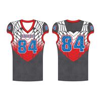 OEM personnalisé sublimé maillot de football américain nouveau Design avec respirant grande taille caractéristique manches courtes longueur en gros