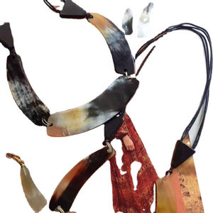 BUFFALO nouveauté Buffalo corne de boeuf collier poli Animal Style os bijoux Design naturel perles femmes filles mariage - Product Image 1