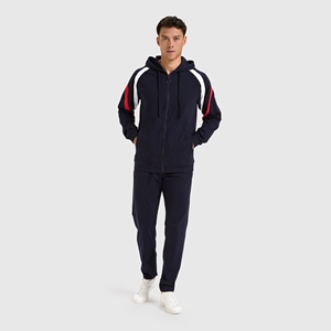 Chándal de Hombre al por Mayor con Cremallera, de Algodón y Felpa, Color Sólido, Dos Piezas, Ropa Deportiva para Exteriores, Totalmente Personalizable, la Mejor Calidad - Product Image 1