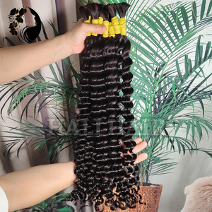 Hali Hair B03 100% Color Natural Extensiones de cabello vietnamita Cabello Remy 100g Decoloración teñida Extensión de cabello a granel de onda profunda permanente - Product Image 4