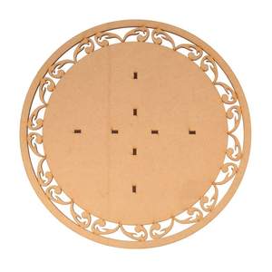 Base Redonda para Pastel de Madera con Tabla de Madera Natural, Pedestal Rústico para Exhibición de Postres - Product Image 3