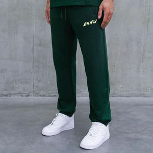 Usine en gros personnalisable polaire survêtement hommes pantalons d'hiver haute qualité lâche polaire dos tissu 100% coton - Product Image 3