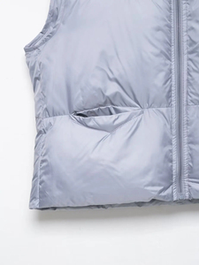 2025 mujeres Parka chaleco chaqueta con capucha sin mangas Puffer abrigo Casual cálido chaleco moda prendas de vestir exteriores señoras chaqueta con bolsillos - Product Image 5