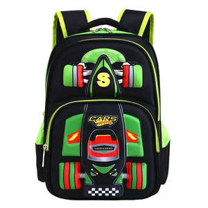 Orthopedic Wheeled <b>School</b> <b>Backpack</b> with Zipper Closure <b>Waterproof</b> Geometric Pattern for Boys Girls Made Oxford Polyester Lining - Product Image 4