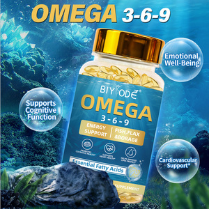 OEM <strong>Omega</strong> <strong>3</strong>-<strong>6</strong>-9 Fish Oil Supplement Softgels High Strength EPA DHA Serving RTG <strong>Omega</strong>-<strong>3</strong> Lemon Flavor No Fishy Aftertaste - Product Image 1