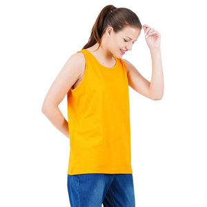 Camiseta sin mangas de algodón transpirable de secado rápido para mujer personalizada de alta calidad precio para entrenamiento al por mayor disponible - Product Image 2