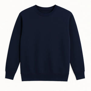 Sudadera de Cuello Redondo 100% Algodón para Hombre, Manga Larga, al por Mayor, Ropa de Gimnasio Lisa, Sudadera Personalizada de Color Sólido - Product Image 1