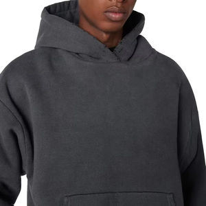 Sweat-shirt personnalisé de haute qualité, sweat-shirt lourd personnalisé pour homme, sweat-shirt en coton délavé à l'acide, sweat-shirt homme streetwear, coupe ample, court pour homme - Product Image 3