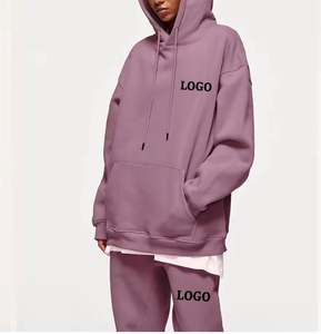 Conjunto de pantalones de chándal holgados para mujer, chándal personalizado de algodón de alta calidad, chándal de gran tamaño, chándales Unisex en blanco de peso pesado, 500gsm - Product Image 6