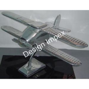โมเดลเครื่องบินปีกสองชั้นเคลือบเงาสำหรับตกแต่งวัตถุขัดเงาพร้อมขาตั้งอุปกรณ์ตกแต่งบ้านไอเดียของขวัญ - Product Image 1