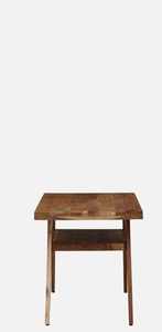 Mesa de comedor compacta de madera de acacia con acabado Natural, dos estantes de mesa de cocina cuadrados pequeños para sala de estar, restaurante, muebles de Hotel - Product Image 3