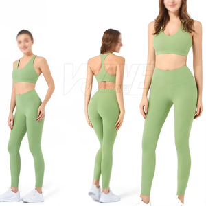 Conjunto de Yoga para Mujer de Alta Calidad Personalizado, Transpirable, con Cierre Elástico en la Cintura, Logotipo Impreso en la Parte Delantera, Diseño de 2 Piezas, Precio Bajo - Product Image 5