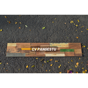 Paneles de Pared 3D Modernos de Madera No Tejida PANGESTU, Diseño Geométrico, Insonorizantes, de Madera de Teca de Indonesia, para Entretenimiento en Villas - Product Image 2