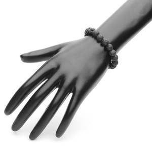 กำไลหินลาวาสีดำสำหรับทุกเพศ ยี่ห้อ Arihant Gems Jewels หินธรรมชาติรับรองคุณภาพ พร้อมคุณสมบัติทางโหราศาสตร์ กำไลคริสตัลเสริมพลัง - Product Image 5