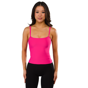 Basics Cami Tank Top sans couture léger et extensible pour femme, idéal pour la gym et les superpositions, coupe confortable, rose Bloom - Product Image 3