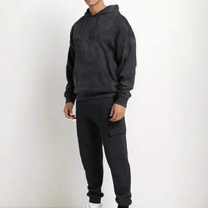Nouveaux sweats à capuche d'hiver en crochet pour hommes, de haute qualité, personnalisés, délavés à l'acide - Product Image 4