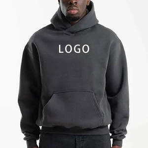 Boxy Blank Pull À Capuche 400gsm Surdimensionné Plaine Épaisse Polaire 100% Coton Lourd Recadrée Hiver À Séchage Rapide Sweat À Capuche Pour Hommes - Product Image 1