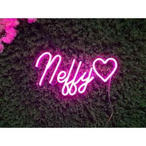 Custom <b>Name</b> LED <b>Neon</b> Lights Personalized Plaques with Unique <b>Neon</b> <b>Sign</b> Design Available in 2x2 3x3 or 4x4 Feet Sizes - Product Image 2