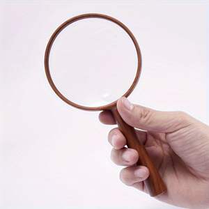 Loupe en bois antique avec manche naturel pour décoration de bureau vintage, lecture, cadeau pour collectionneurs, maison - Product Image 5