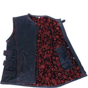 Chaleco de cuero de alta calidad para hombres, motocicleta, prendas de vestir exteriores de moda, costura duradera, opción de marca personalizada - Product Image 5