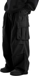 Pantalons de sport d'hiver, coupe droite, décontractés, longs, en molleton, écologiques, respirants, tendance, chauds, streetwear pour hommes - Product Image 5