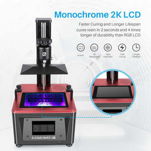 Impresora 3D de Resina ELEGOO Mars 2 Pro 2K, Alta Precisión, Tecnología de Moldeo SLM SLA para Construcción, Laboratorio, Uso Doméstico, Impresora de Etiquetas - Product Image 4