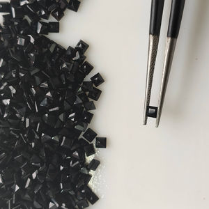 พลอยออนิกซ์สีดำธรรมชาติ ขนาด 2.5 มม. ทรงสี่เหลี่ยมเจียระไนแบบสเต็ปคัท คุณภาพดีที่สุด สำหรับทำเครื่องประดับ - Product Image 3