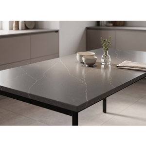 Encimera de cocina de cuarzo Alpin Carrara, superficie de piedra prefabricada para uso en construcción. - Product Image 1
