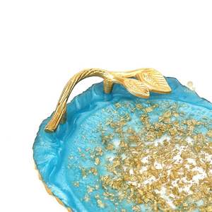 ชุดถาดเสิร์ฟหินเรซินความหนาแน่นสูงทำด้วยมือสุดหรูถาดเสิร์ฟสำหรับตกแต่งที่น่าทึ่ง - Product Image 4