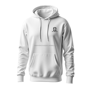 Sweat à capuche zippé surdimensionné en polaire brodé et imprimé personnalisé de haute qualité avec poches doublées, unisexe, hiver, polyester/coton - Product Image 4