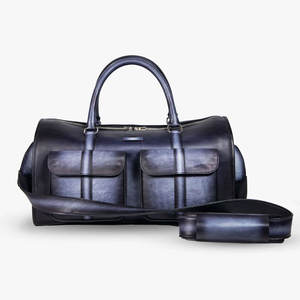 Sac polochon personnalisé en cuir véritable robuste sac de voyage unisexe de qualité supérieure sacs polochons élégants et décontractés de dernière conception - Product Image 1