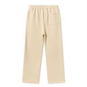 Pantalon décontracté pour homme en coton léger avec cordon de serrage, taille mi-haute, coupe droite, motif pour un confort quotidien et des tenues décontractées - Product Image 2