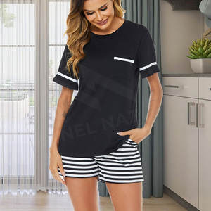 ชุดเสื้อผ้า2ชิ้นสำหรับผู้หญิงชุดกางเกง2ชิ้นสำหรับฤดูร้อนชุดวอร์มใส่วิ่งพร้อมดีไซน์ตามสั่ง - Product Image 3