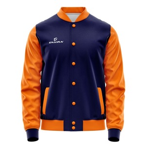 Veste universitaire en laine d'hiver personnalisée col montant imperméable respirant séchage rapide coupe ample haute rue chenille brodée - Product Image 6