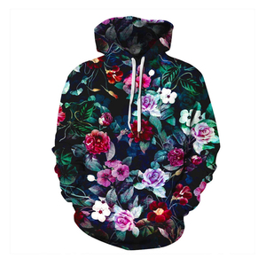 SIALKOT CULTURE Unisex 3D AllOver Print Floral Skull Hoodie Sublimation Pullover Custom Poliéster Spandex Streetwear Sudadera - Product Image 1